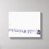 Snowy Winter Landschap Canvas Afdruk (Voorkant)