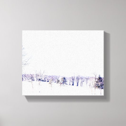 Snowy Winter Landschap Canvas Afdruk (Voorkant)