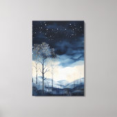 Snowy Winter Landschap Canvas Art Afdruk (Voorkant)