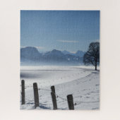 Snowy Winter Landschap Legpuzzel (Verticaal)