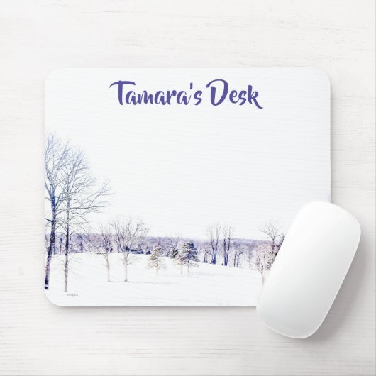 Snowy Winter Landschap Muismat (Met muis)