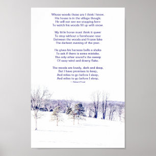 Snowy Winter Landschap Poster