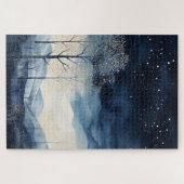 Snowy Winter Landschap Puzzel (Horizontaal)