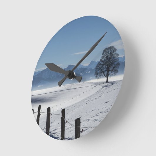 Snowy Winter Landschap Ronde Klok (Hoek)