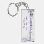 Snowy Winter Landschap Sleutelhanger (Voorkant Links)