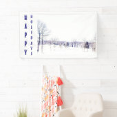Snowy Winter Landschap Spandoek (Insitu)
