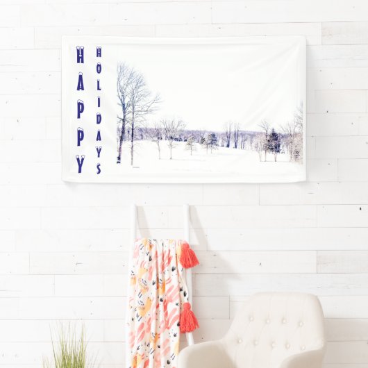 Snowy Winter Landschap Spandoek (Insitu)