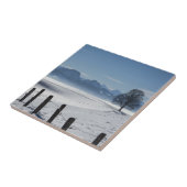 Snowy Winter Landschap Tegeltje (Zijkant)