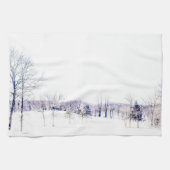 Snowy Winter Landschap Theedoek (Horizontaal)