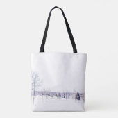 Snowy Winter Landschap Tote Bag (Achterkant)