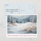 Snowy Winter Landschap Vakantie Groeten Briefkaart (Voorkant / Achterkant)