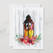 Snowy Winter Lantern Floral Vrijgezellenfeest Kaart (Achterkant)