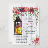 Snowy Winter Lantern Floral Vrijgezellenfeest Kaart (Voorkant)