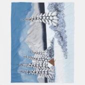 Snowy Winter Large Fleece Blanket Deken (Voorkant)