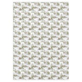 Snowy Winter Log Cabin | Houtdieren Tafelkleed (Voorkant)