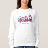 Snowy Winter Maltese In Pink Trui (Voorkant)