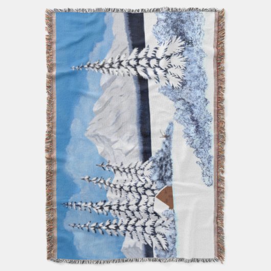 Snowy Winter Medium Deken (Voorkant Verticaal)