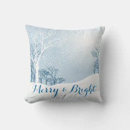 Snowy Winter Merry en Bright Kussen