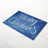 Snowy Winter Merry KerstSilver Folie Feestdagenkaart (Gedraaid)