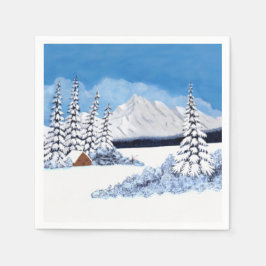 Snowy Winter Napkins Servet