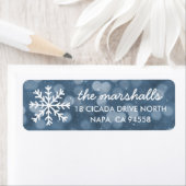 Snowy Winter Night Bokeh Holiday Etiket (Insitu)