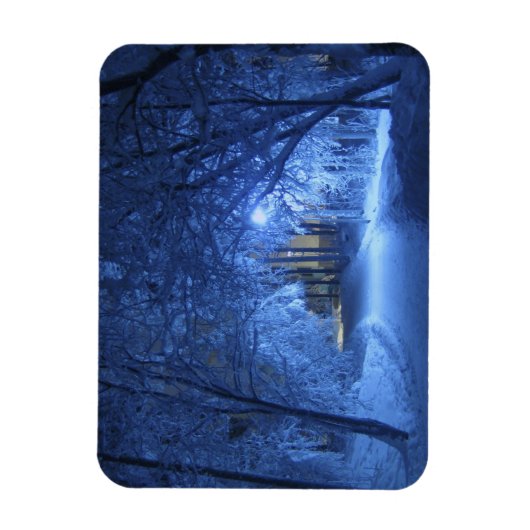 Snowy Winter Night Magneet (Verticaal)