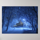Snowy Winter Night Poster (Voorkant)