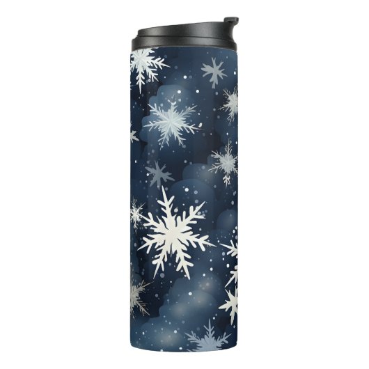 Snowy Winter Night Thermosbeker (Gedraaid links)