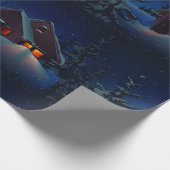 Snowy Winter Night Wrapping Paper Cadeaupapier (Hoek)