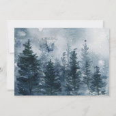 Snowy Winter Onederland Woodland Animals Birthday Kaart (Achterkant)