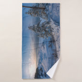 Snowy winter Oostzeekust zee Badhanddoek (Badhanddoek)