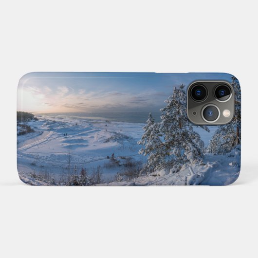 Snowy winter Oostzeekust zee Case-Mate iPhone Case (Achterkant (horizontaal))