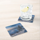 Snowy winter Oostzeekust zee Kartonnen Onderzetters (Insitu)