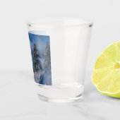 Snowy winter Oostzeekust zee Shot Glas (Rechts)