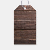 Snowy Winter Path met Pine Trees Kerstmis Cadeaulabel (Achterkant)