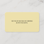 Snowy Winter Path met Pine Trees Kerstmis Visitekaartje (Achterkant)