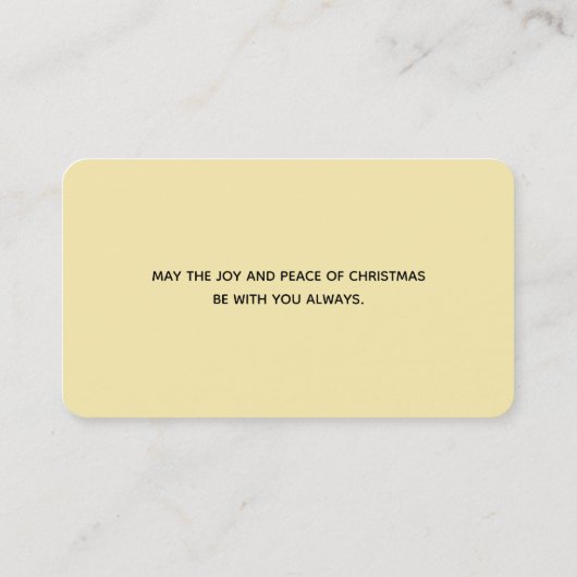 Snowy Winter Path met Pine Trees Kerstmis Visitekaartje (Achterkant)