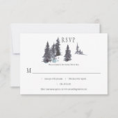 Snowy Winter Pine Trees Snow | RSVP Kaartje (Voorkant)