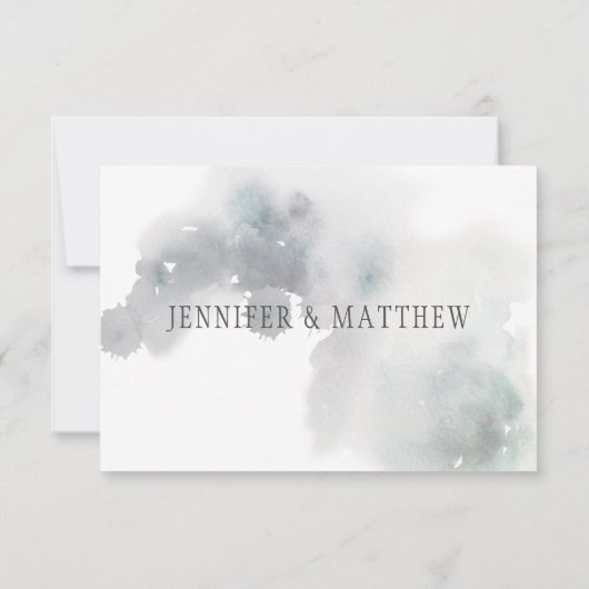 Snowy Winter Pine Trees Snow | RSVP Kaartje (Achterkant)