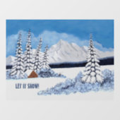 Snowy Winter Raamsticker (Vel)