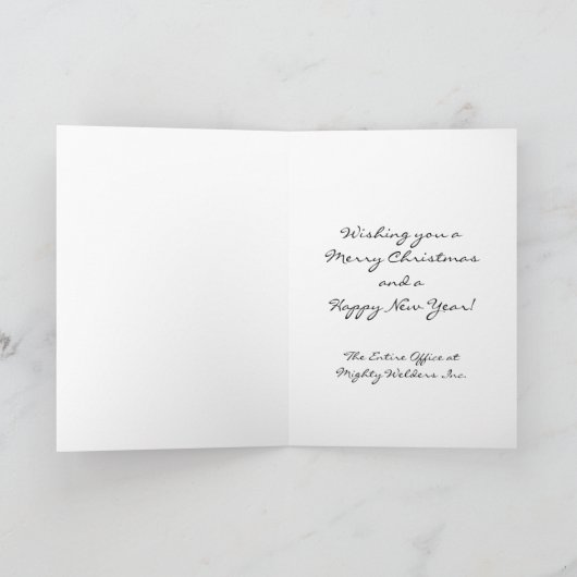 Snowy Winter Road Christmas Kaart (Binnen)