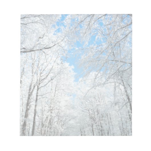 Snowy Winter Road Scene Notitieblok (Voorkant)