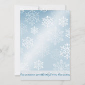 Snowy Winter Save the Date Foto - ijsblauw (Achterkant)