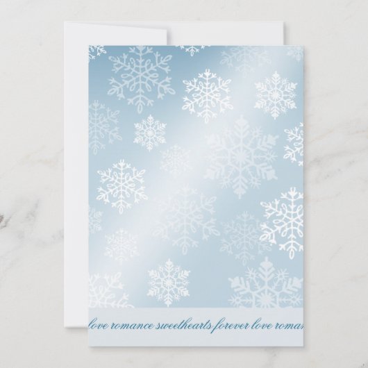 Snowy Winter Save the Date Foto - ijsblauw (Achterkant)