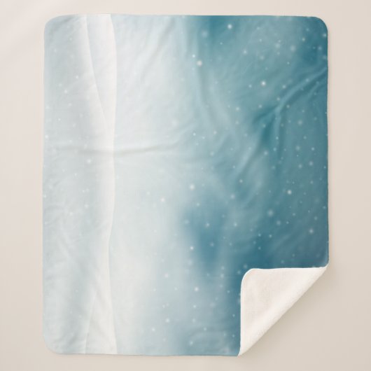 Snowy Winter Scene – Gezellige Scandinavische stij Sherpa Deken (Voorkant)