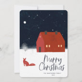 Snowy Winter Scene Kerstmis Feestdagenkaart (Voorkant)