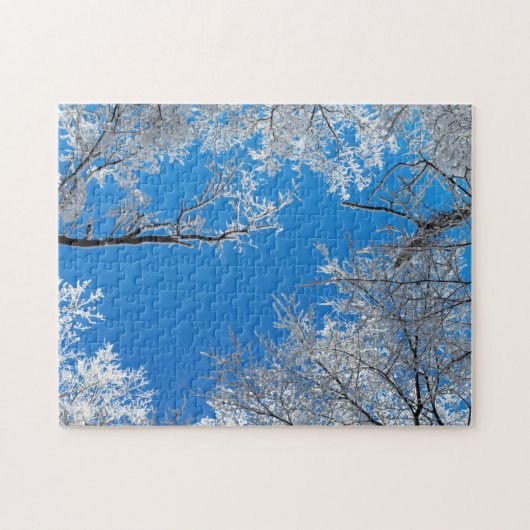 Snowy Winter Scene Legpuzzel (Horizontaal)