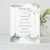 Snowy Winter Scene Menu Kaart (Staand voorkant)