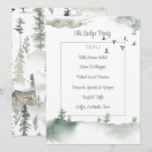 Snowy Winter Scene Menu Kaart (Voorkant / Achterkant)