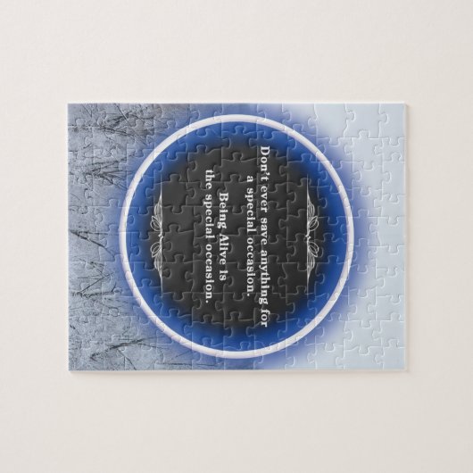 Snowy Winter Scene Quote Legpuzzel (Horizontaal)